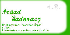 arpad madarasz business card