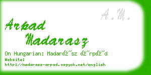 arpad madarasz business card